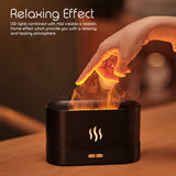 Aroma Diffuser Humidifier With Mesmerizing Flame Simulator Compatible With Essential Oil For Aromatherapy
