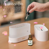 Aroma Diffuser Humidifier With Mesmerizing Flame Simulator Compatible With Essential Oil For Aromatherapy