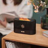 Aroma Diffuser Humidifier With Mesmerizing Flame Simulator Compatible With Essential Oil For Aromatherapy
