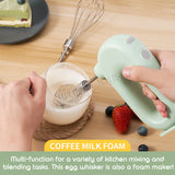 Wireless Electric Egg Whisk Hand Mixer Beater Cordless Foam Maker USB Type-C Rechargeable