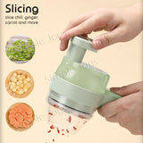 4-in-1 Portable Garlic Chopper Electric Slicer/Mincer With Peel Function