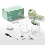 4-in-1 Portable Garlic Chopper Electric Slicer/Mincer With Peel Function
