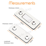 Ultra-thin Cabinet Magnetic Catch Invisible Wardrobe And Drawer Magnet