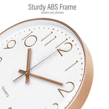 Minimalist Wall Clock Silent Quartz Movement 30cm Round Nordic Style Simple And Elegant