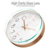 Minimalist Wall Clock Silent Quartz Movement 30cm Round Nordic Style Simple And Elegant
