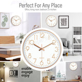 Minimalist Wall Clock Silent Quartz Movement 30cm Round Nordic Style Simple And Elegant