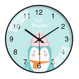 Cute Cartoon Wall Clock Silent Quartz Movement 30cm Round