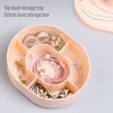 Rechargeable LED Makeup Mirror Light Cosmetic Vanity Make-up Mirror With Adjustable Brightness And Storage Box
