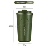 Leakproof Thermal Coffee Mug Bubble Tea Cup Vacuum Insulated Stainless Steel Travel Tumbler