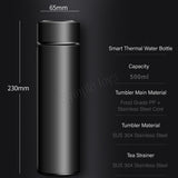 Temperature Display Vacuum Insulated Water Bottle Thermal Tumbler Thermos Flask Mug Made of Premium Stainless Steel