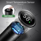 Temperature Display Vacuum Insulated Water Bottle Thermal Tumbler Thermos Flask Mug Made of Premium Stainless Steel