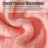 Pack of 10 Kitchen Hand Towel Dish Cleaning Coral Fleece Microfiber Cloth Wipes Super Water Absorption