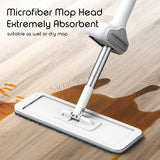 Self-Wringing Hands-Free Flat Floor Mop Wet/Dry Scratch Dry 360 Degree Swivel Mop Stand Without Support