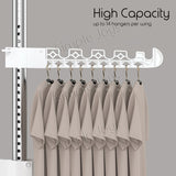 Adjustable Clothes Drying Rack Floor To Ceiling Tension Pole Hanger Stand