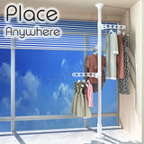 Adjustable Clothes Drying Rack Floor To Ceiling Tension Pole Hanger Stand