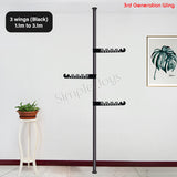 Adjustable Clothes Drying Rack Floor To Ceiling Tension Pole Hanger Stand