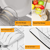 Dish Drying Rack Expandable Over the Sink Or On Counter Drainer Basket
