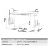 Over The Sink Dish Drying Rack Stainless Steel Chrome Kitchen Dish Rack