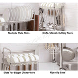 Over The Sink Dish Drying Rack Stainless Steel Chrome Kitchen Dish Rack