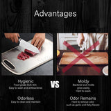 Dual-Sided Chopping Board Cutting Board Stainless Steel And Natural Wheat Fiber For Kitchen