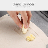 Dual-Sided Chopping Board Cutting Board Stainless Steel And Natural Wheat Fiber For Kitchen