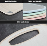 Dual-Sided Chopping Board Cutting Board Stainless Steel And Natural Wheat Fiber For Kitchen