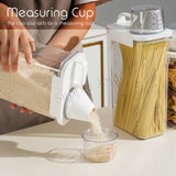 Airtight Dry Food Container Storage For Kitchen Or Pet Food With Pour Spout Measuring Cup