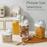 Airtight Dry Food Container Storage For Kitchen Or Pet Food With Pour Spout Measuring Cup