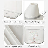 Airtight Dry Food Container Storage For Kitchen Or Pet Food With Pour Spout Measuring Cup