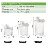 Airtight Dry Food Container Storage For Kitchen Or Pet Food With Pour Spout Measuring Cup