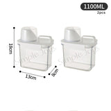 Airtight Dry Food Container Storage For Kitchen Or Pet Food With Pour Spout Measuring Cup