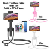 LONGER BETTER Neck Mobile Phone Mount Holder Universal Mobile Phone Stand Lazy Bracket Free Rotating
