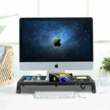 Computer Monitor Stand Riser with 3 USB Ports Ergonomic Desk Organizer Shelf For PC Laptop Monitor
