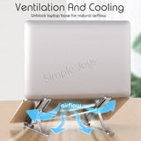 Aluminium Foldable Laptop Stand Lightweight And Portable Tablet Notebook Riser