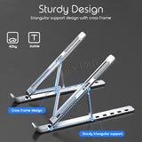 Aluminium Foldable Laptop Stand Lightweight And Portable Tablet Notebook Riser