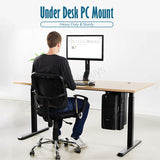 CPU Holder Under Desk Mount Adjustable Wall PC Stand Heavy Duty Computer Tower Casing Holder