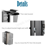 CPU Holder Under Desk Mount Adjustable Wall PC Stand Heavy Duty Computer Tower Casing Holder