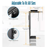 CPU Holder Under Desk Mount Adjustable Wall PC Stand Heavy Duty Computer Tower Casing Holder