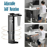 CPU Holder Under Desk Mount Adjustable Wall PC Stand Heavy Duty Computer Tower Casing Holder