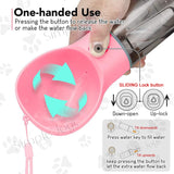 4-in-1 Travel Portable Pet Bottle Water 300ml with Food Container and Poop Shovel