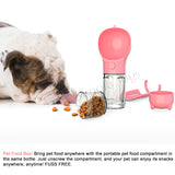 4-in-1 Travel Portable Pet Bottle Water 300ml with Food Container and Poop Shovel
