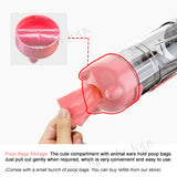 4-in-1 Travel Portable Pet Bottle Water 300ml with Food Container and Poop Shovel