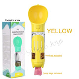 4-in-1 Travel Portable Pet Bottle Water 300ml with Food Container and Poop Shovel