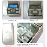 Digital Pocket Weighing Scale Mini for Jewelry Kitchen Baking Weight Up to 0.01g Stainless Steel Backlit Display