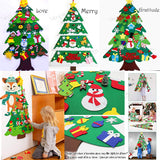 2022 DIY Felt Christmas Tree with Detachable Ornaments on Velcro