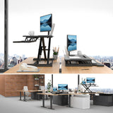 Stand Up Desk Riser Standing Converter Dual Monitor and Laptop Table With Adjustable Height