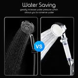 3-Mode Showerhead With Filter Hand Held Water Saving Shower Head Stop Flow Button