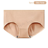 Bundle of 5 Seamless Modal Panty Antibacterial Panties Highly Stretchable Breathable And Cooling