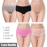 Pack of 5 Sanitary Menstrual Period Panty Briefs Teen Girls Leak Proof Underwear