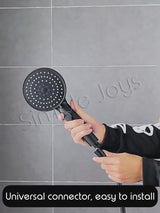 5-Mode Showerhead With Filter Stop Button Adjustable Water Pressure